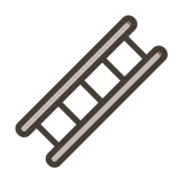 Ladder Dikke Lijn Gevulde Kleuren Voor Persoonlijk Commercieel Gebruik — Stockvector