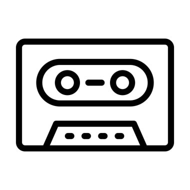 Kişisel ve ticari kullanım için Kaset Oynatıcı Kalın Çizgi Simgesi