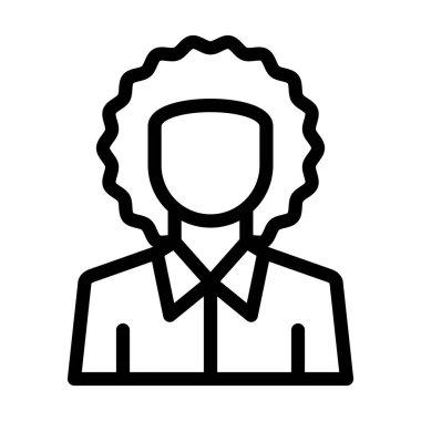 Kişisel ve ticari kullanım için Afro Vektör Kalın Çizgi Simgesi