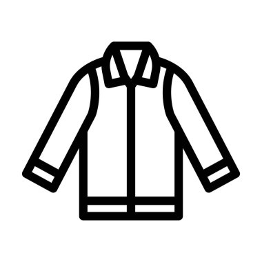 Kişisel ve Ticari Kullanım İçin Ceket Vektörü Kalın Çizgi Simgesi