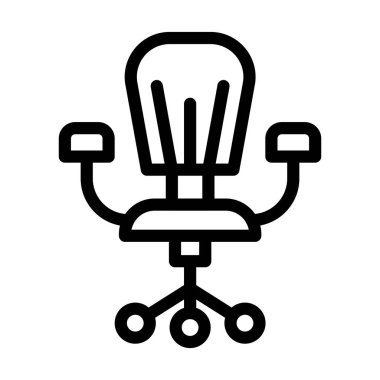 Koltuk Yöneticisi Kalın Çizgi Kişisel ve Ticari Kullanım Simgesi