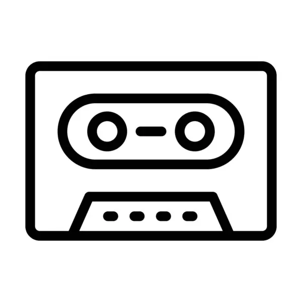 Cassette Player Vector Dikke Lijn Pictogram Voor Persoonlijk Commercieel Gebruik — Stockvector