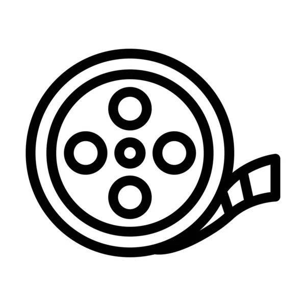 Толстая Линия Катушки Пленки Икона Личного Коммерческого Использования — стоковый вектор