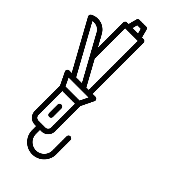 Curler Vector Thick Line Icon Für Den Persönlichen Und Kommerziellen — Stockvektor