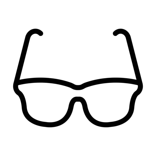 Kişisel Ticari Kullanım Için Gözlük Vektörü Kalın Çizgi Simgesi — Stok Vektör