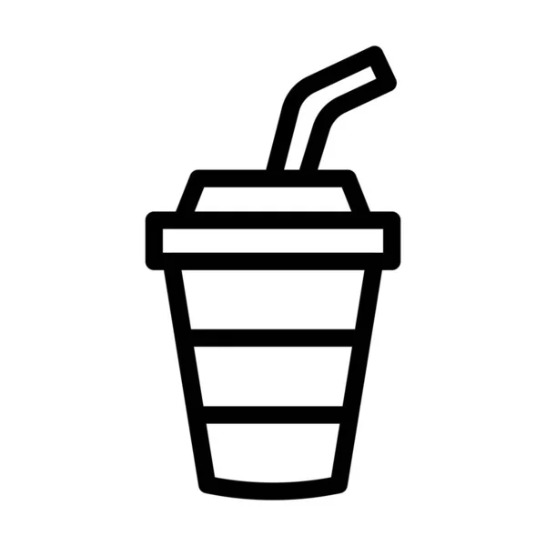 Soda Vector Thick Line Icon Personal Commercial Use — 스톡 벡터