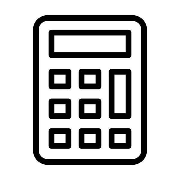 Calculator Vector Dikke Lijn Pictogram Voor Persoonlijk Commercieel Gebruik — Stockvector