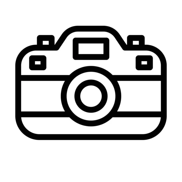 个人和商业用途的相机矢量厚重线图标 — 图库矢量图片