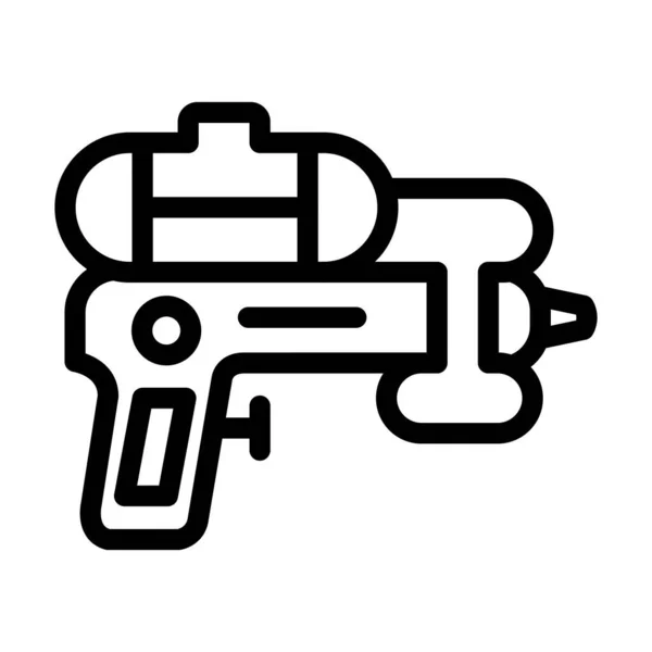 Icono Línea Gruesa Vectores Pistola Agua Para Uso Personal Comercial — Vector de stock