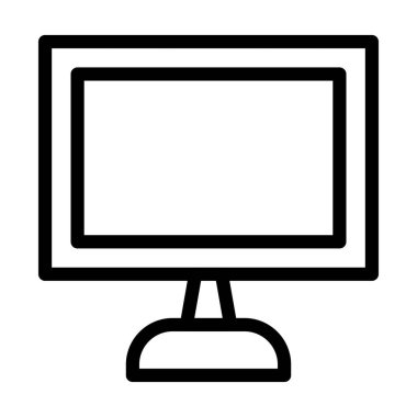 Kişisel ve Ticari Kullanım için Ekran Vektörü Kalın Çizgi Simgesi