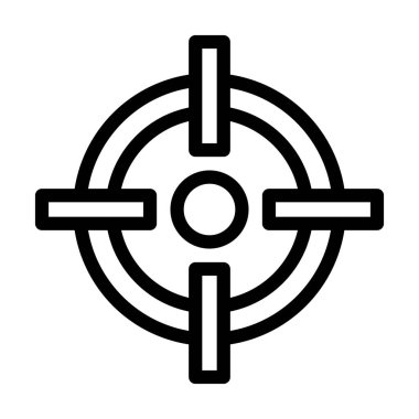 Kişisel ve ticari kullanım için Hedef Vektör Kalın Çizgi Simgesi