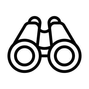 Kişisel ve Ticari Kullanım İçin Dürbün Kalın Çizgi Simgesi