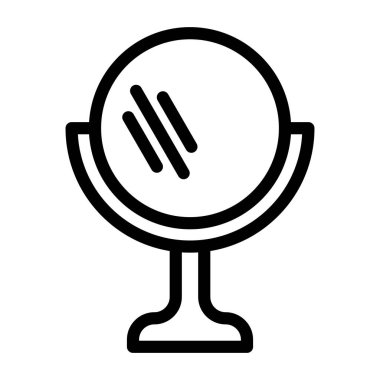 Kişisel ve Ticari Kullanım İçin Ayna Vektörü Kalın Çizgi Simgesi