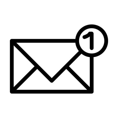 Kişisel ve Ticari Kullanım İçin İleti Vektörü Kalın Çizgi Simgesi