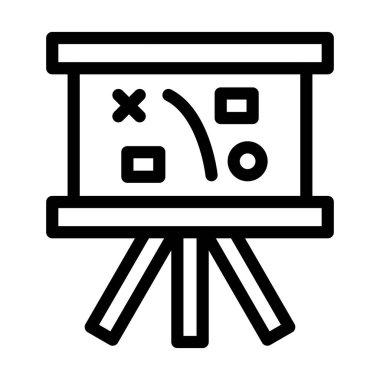 Kişisel ve ticari kullanım için Kalın Çizgi Simgesi Planlama Stratejisi