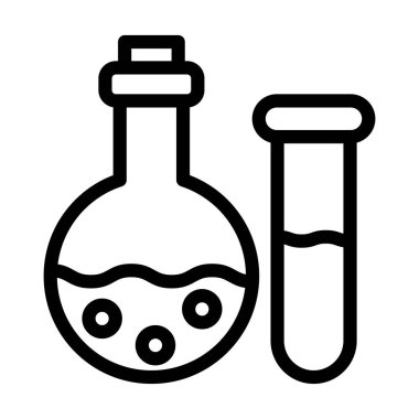 Kişisel ve Ticari Kullanım İçin Kimyasal Analiz Vektör Kalın Çizgi Simgesi