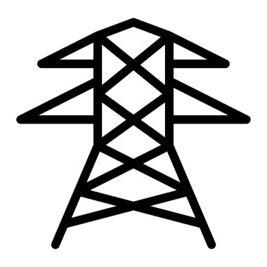 Kişisel ve ticari kullanım için Güç Hattı Vektör Kalın Çizgi Simgesi