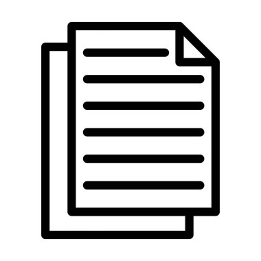 Kişisel ve ticari kullanım için Kağıt Vektörü Kalın Çizgi Simgesi