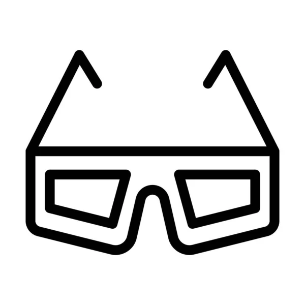 Szemüveg Vektor Vastag Vonal Ikon Személyes Kereskedelmi Használatra — Stock Vector