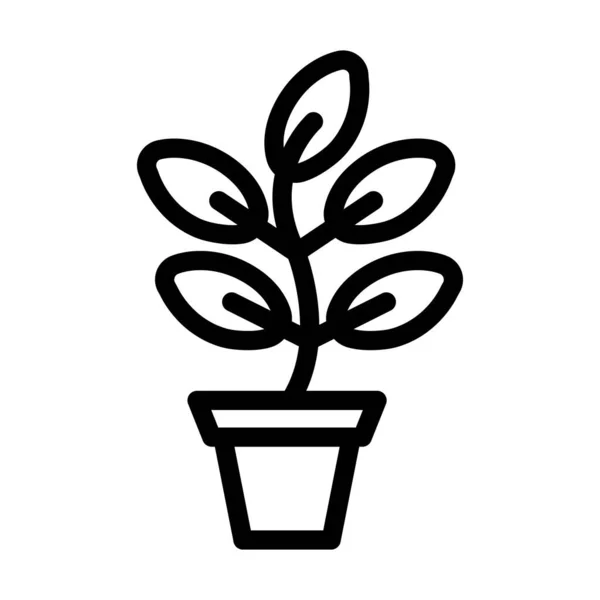 Plant Vector Thick Line Icon Für Den Persönlichen Und Kommerziellen — Stockvektor