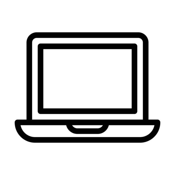 Icono Línea Gruesa Del Vector Del Ordenador Portátil Para Uso — Archivo Imágenes Vectoriales