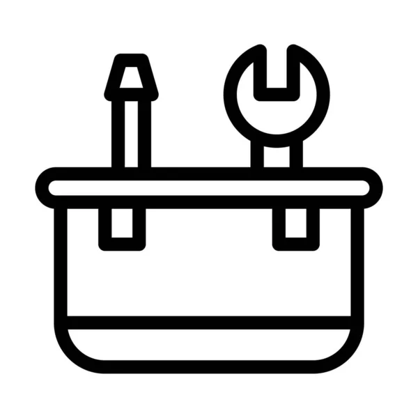 ツールボックス 個人用および商業用のベクトル太線アイコン — ストックベクタ