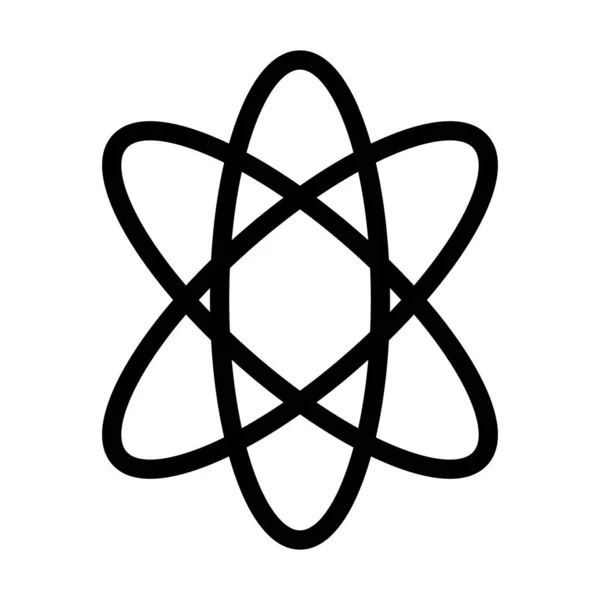 Atom Vektor Tjock Linje Ikonen För Personligt Och Kommersiellt Bruk — Stock vektor