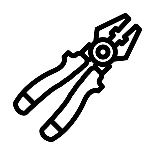 Plier Vector Thick Line Icono Para Uso Personal Comercial — Vector de stock
