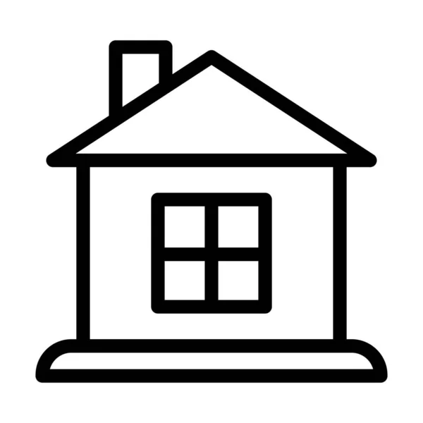 Home Vector Thick Line Icon Für Den Persönlichen Und Kommerziellen — Stockvektor
