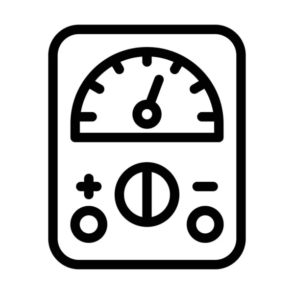 Voltage Indicator Vector Thick Line Icon Personal Commercial Use — 스톡 벡터