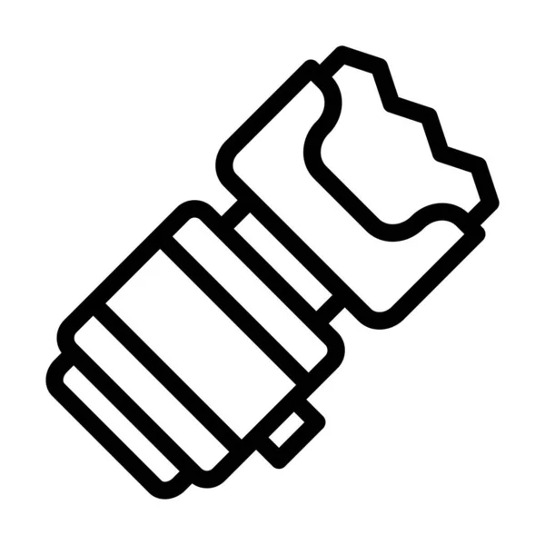 Electroshock Vector Thick Line Icon Untuk Penggunaan Pribadi Dan Komersial - Stok Vektor