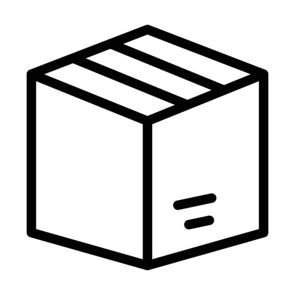 Box Vector Dikke Lijn Pictogram Voor Persoonlijk Commercieel Gebruik — Stockvector