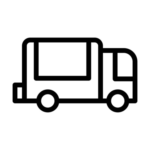 Vrachtwagen Vector Dikke Lijn Pictogram Voor Persoonlijk Commercieel Gebruik — Stockvector