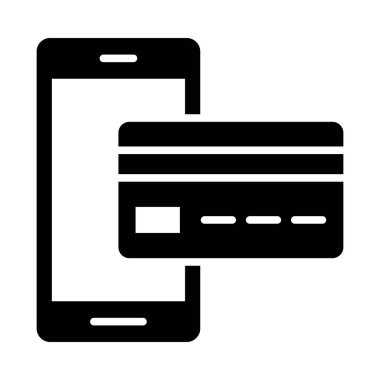 Kişisel ve ticari kullanım için Kart Ödeme Vektörü Glyph Simgesi