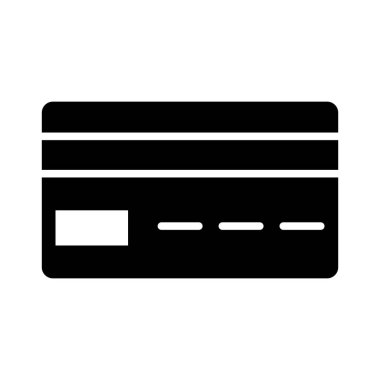 Kişisel ve Ticari Kullanım İçin Banka Kart Vektörü Glyph Simgesi