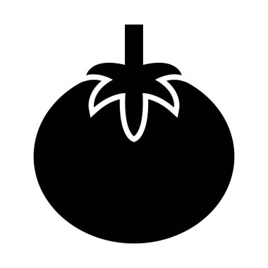 Kişisel ve ticari kullanım için domates vektörü kabartma simgesi