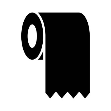 Kişisel ve ticari kullanım için Tuvalet rulo vektörü kabartma simgesi