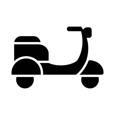 Kişisel ve ticari kullanım için Scooter Vektörü Glyph Simgesi