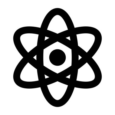 Kişisel ve Ticari Kullanım İçin Atom Vektörü Kabartma Simgesi