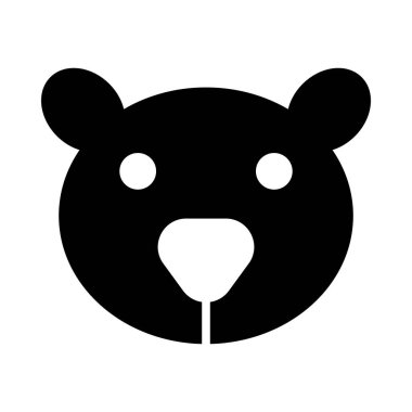 Kişisel ve ticari kullanım için Bear Vector Glyph Simgesi