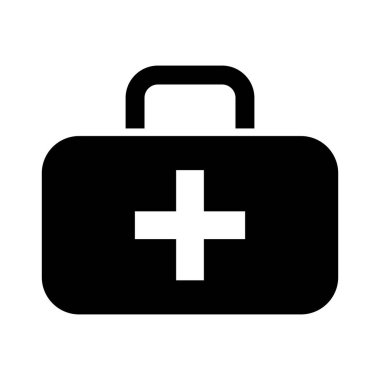 Kişisel ve ticari kullanım için ilk yardım kiti vektör kabartma simgesi
