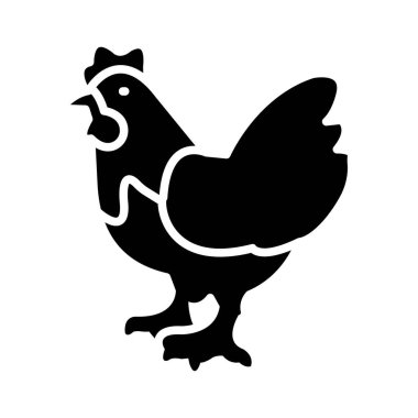 Kişisel ve Ticari Kullanım İçin Tavuk Vektörü Kabartma Simgesi