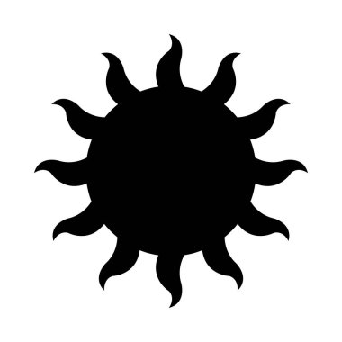 Kişisel ve Ticari Kullanım İçin Güneş Vektörü Kabartma Simgesi