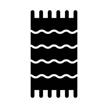 Kişisel ve ticari kullanım için Plaj Havlusu Vektör Kabartma Simgesi