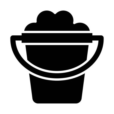 Kişisel ve Ticari Kullanım için Kum Kovası Vektör Kabartma Simgesi