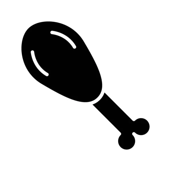 Chicken Leg Vector Glyph Icon Voor Privé Commercieel Gebruik — Stockvector