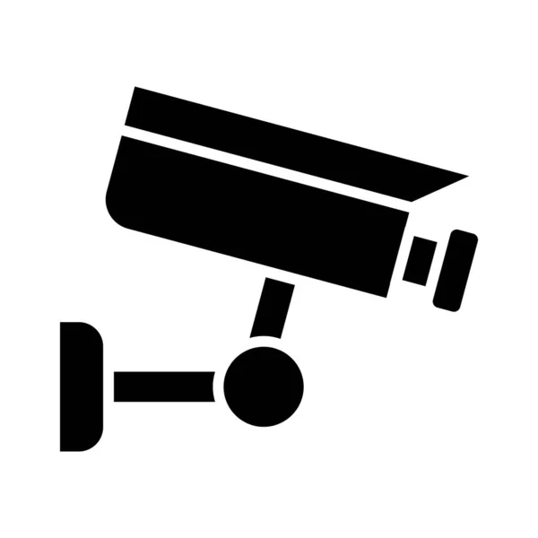 Security Camera Vector Glyph Icon Personal Commercial Use — Stock Vector