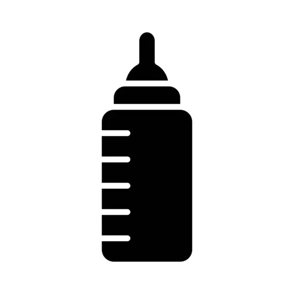 Baby Bottle Vector Glyph Icon Personal Commercial Use — Stock Vector