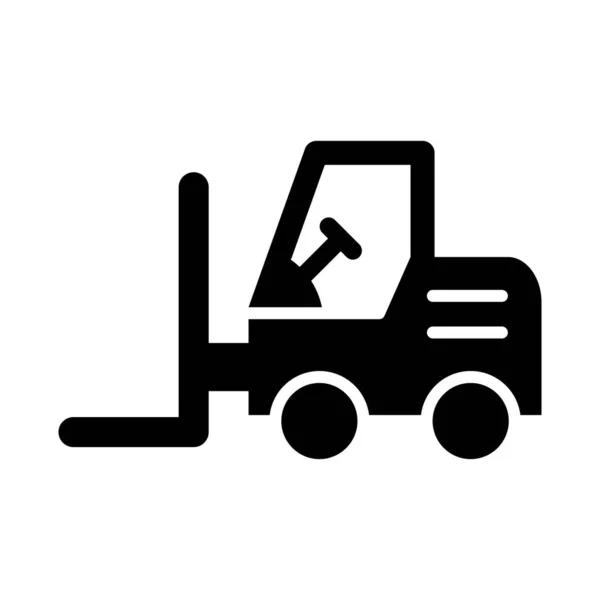 Ikon Glyph Forklift Vector Untuk Penggunaan Pribadi Dan Komersial - Stok Vektor