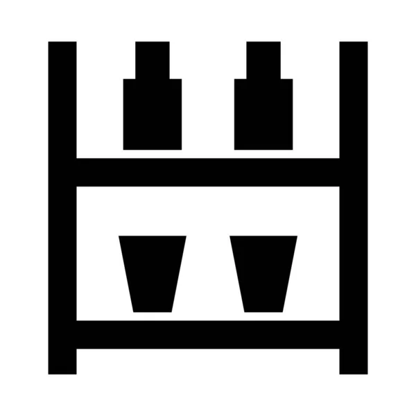 Estantes Vector Glyph Icon Para Uso Personal Comercial — Archivo Imágenes Vectoriales